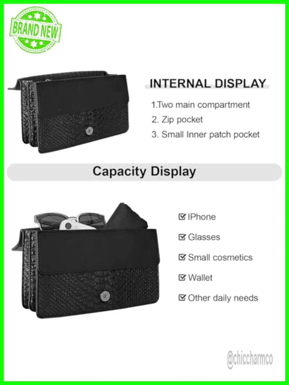 Snake Print PU Leather Crossbody Satchel Purse with Chain Strap